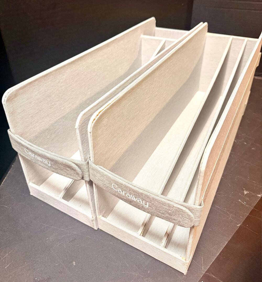 2 CARAWAY Baking Bakeware Storage Bin Holder Organizer Drawer great condition